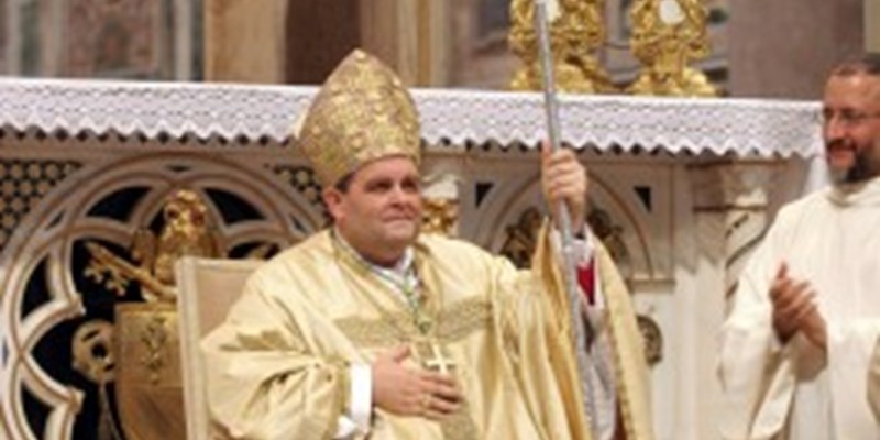 S.Ecc. Mons. Parmeggiani pellegrino a Genazzano